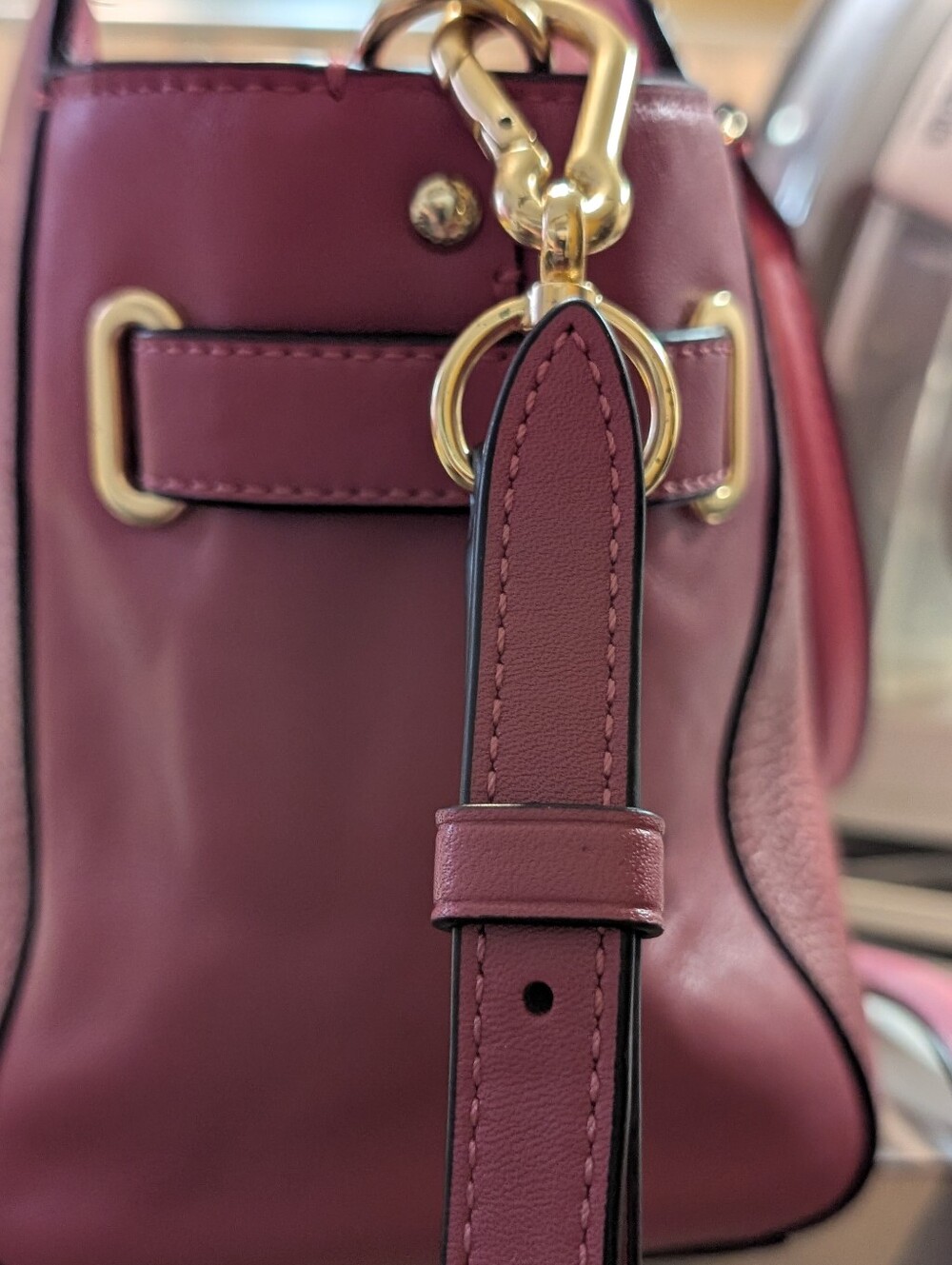 Coach Blake Carryall 25 -Top-Handle Satchel in Raspberry Pink W/ Gold Hardware - Picture 7 of 12